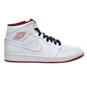Air Jordan 1 Retro Mid White Gym Shoes